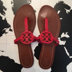 Tory Burch Gabriel Leather Flat Thong Sandal